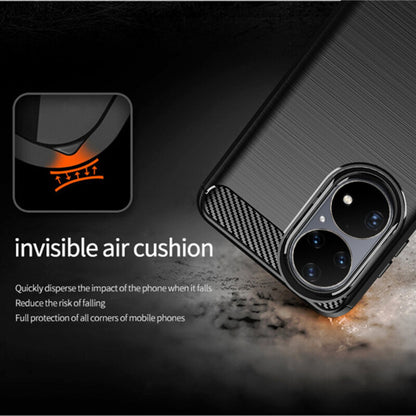 Futrola za Huawei P50 Pro, Techsuit, Karbon, Crna