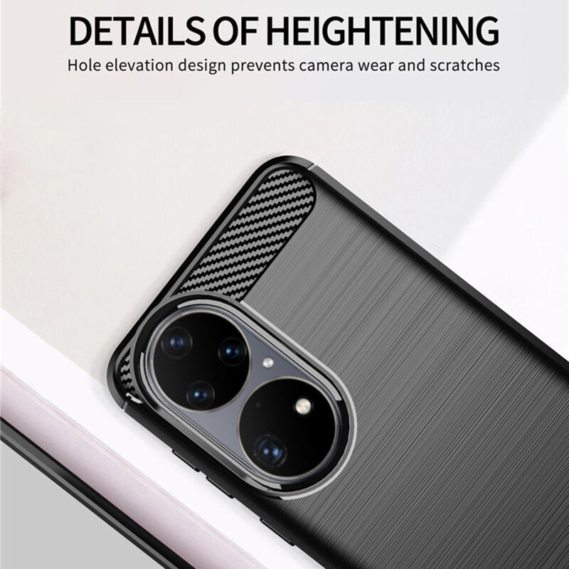 Futrola za Huawei P50 Pro, Techsuit, Karbon, Crna
