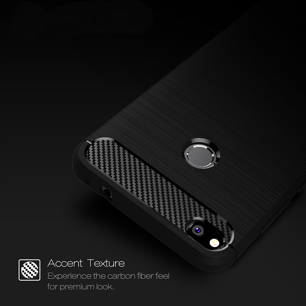 Futrola za Huawei P9 Lite (2017) / P8 Lite (2017), Techsuit, Karbon, Crna