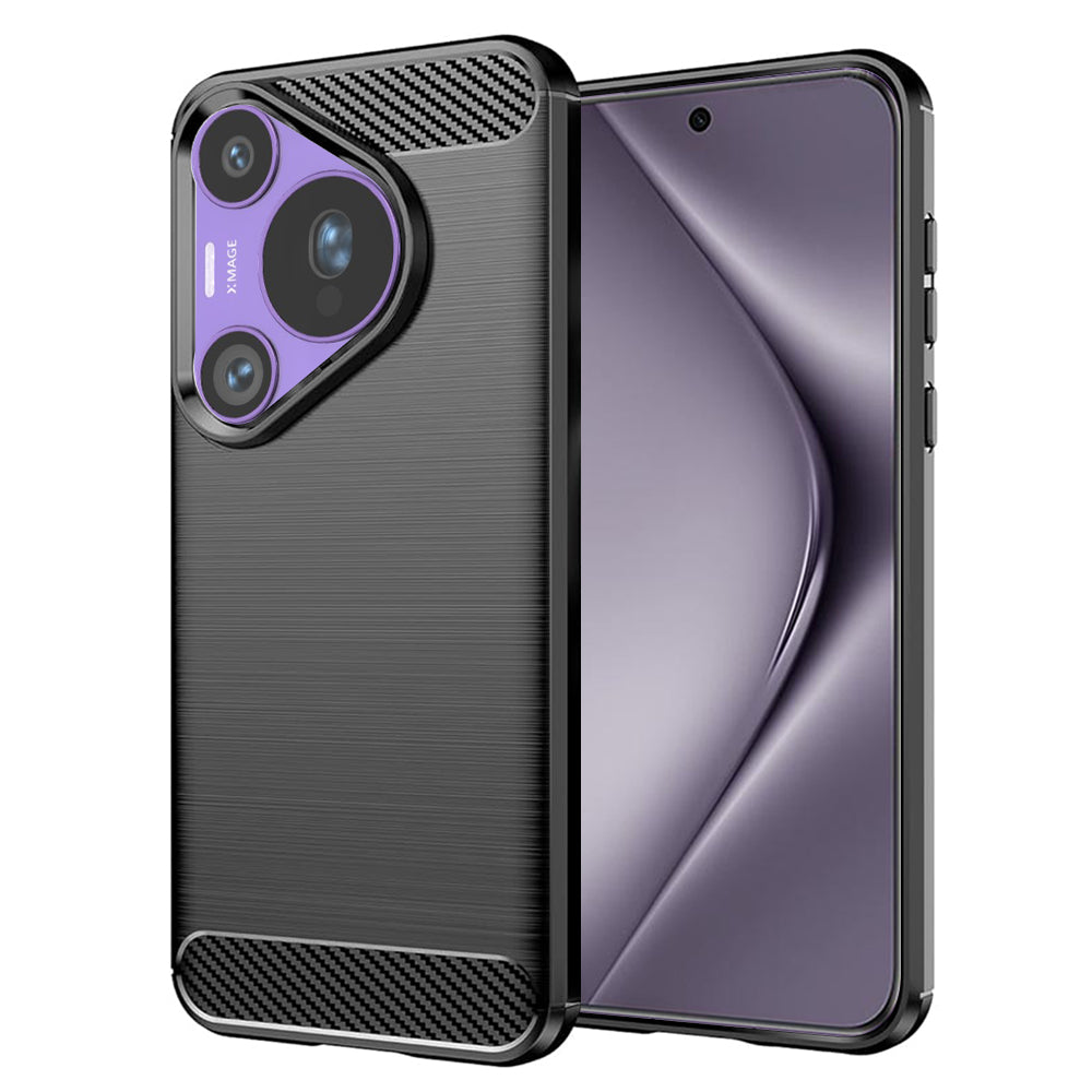 Futrola za Huawei Pura 70 Pro, Techsuit, Karbon, Crna