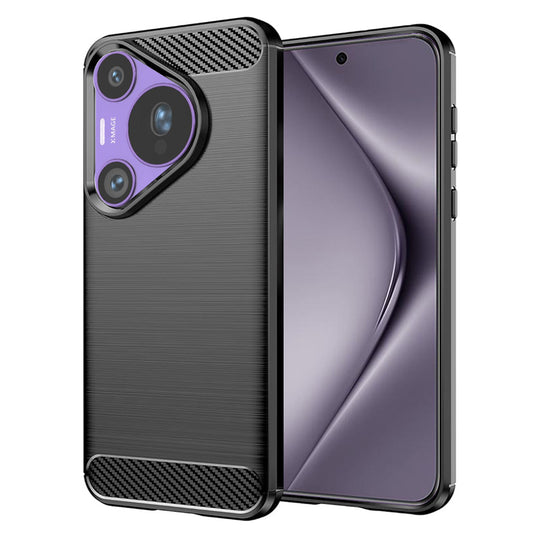 Futrola za Huawei Pura 70 Pro, Techsuit, Karbon, Crna