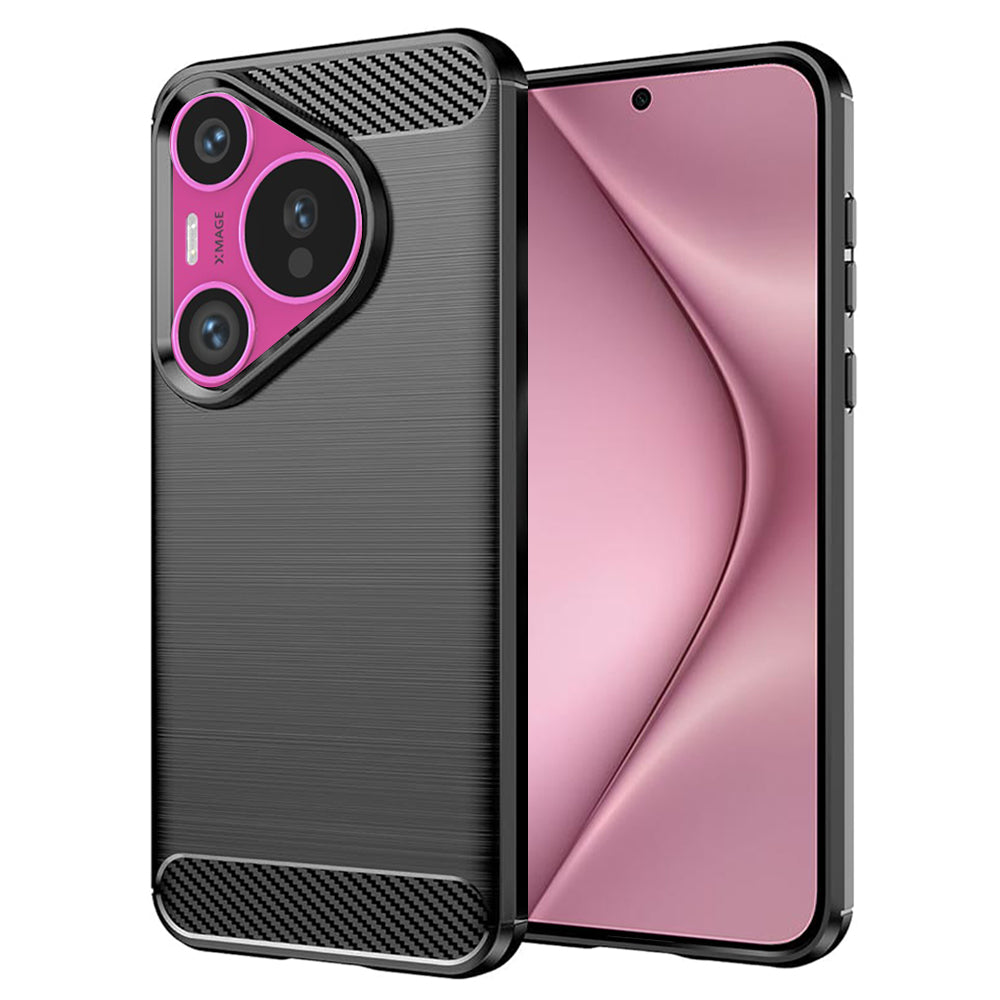 Futrola za Huawei Pura 70, Techsuit, Karbon, Crna