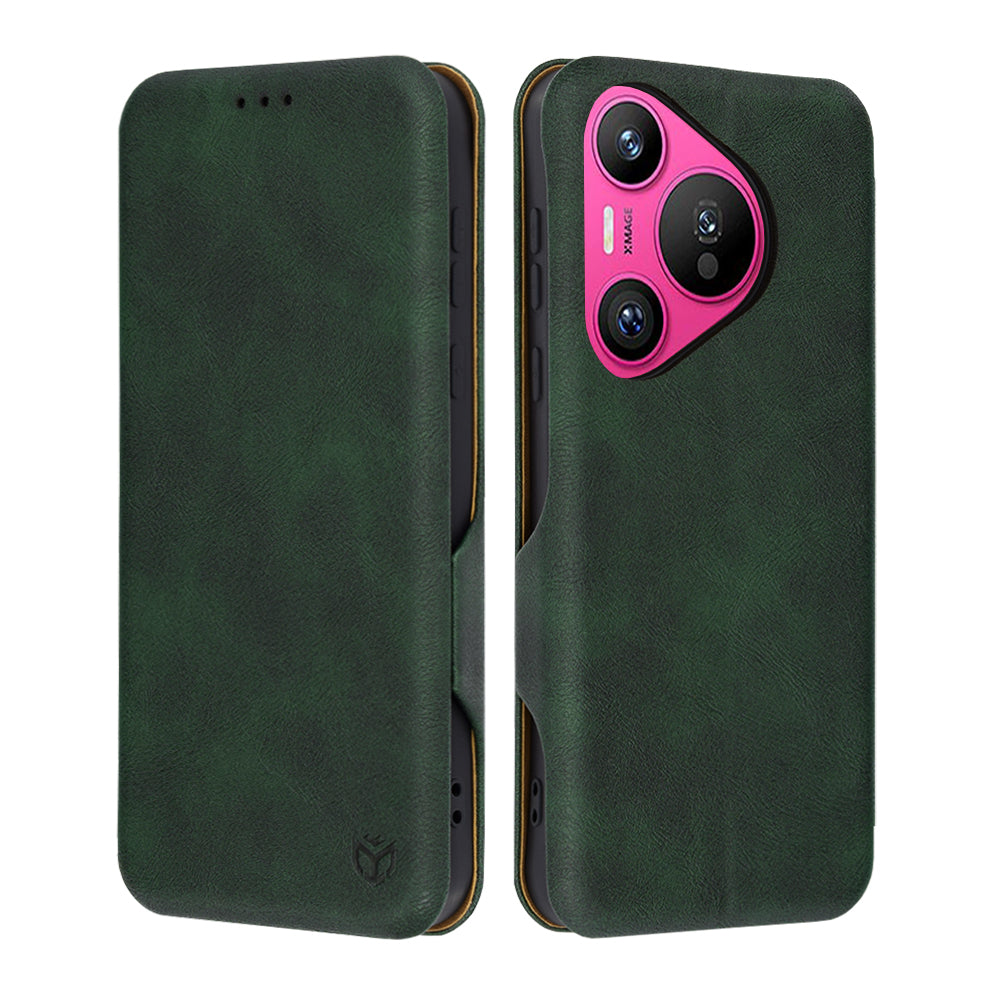 Futrola za Huawei Pura 70, Techsuit, Safe Wallet Plus, Zelena