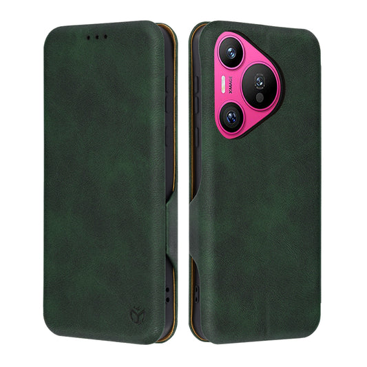 Futrola za Huawei Pura 70, Techsuit, Safe Wallet Plus, Zelena
