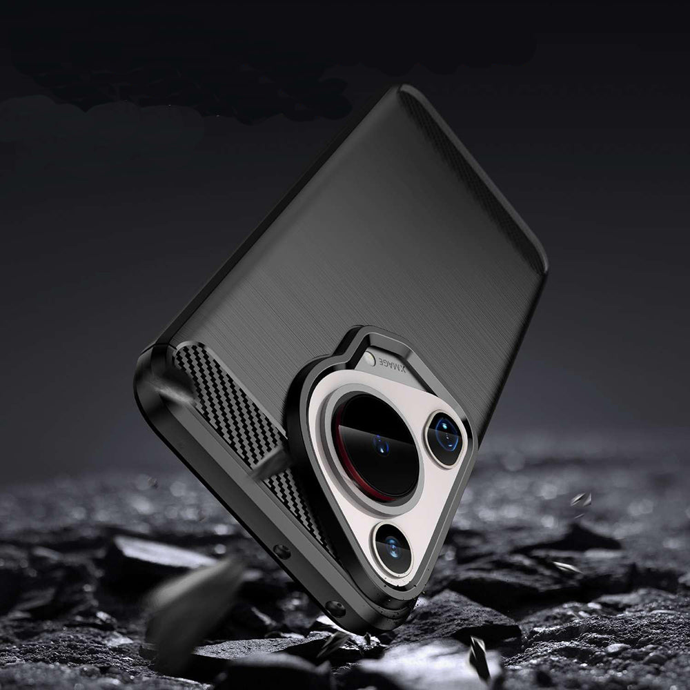 Futrola za Huawei Pura 70 Ultra, Techsuit, Karbon, Crna