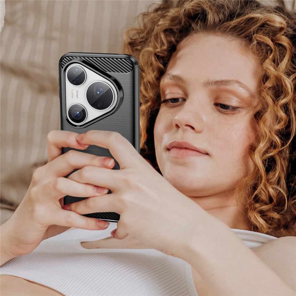 Futrola za Huawei Pura 80 Pro / Pura 80 Ultra, Techsuit, Karbon, Crna