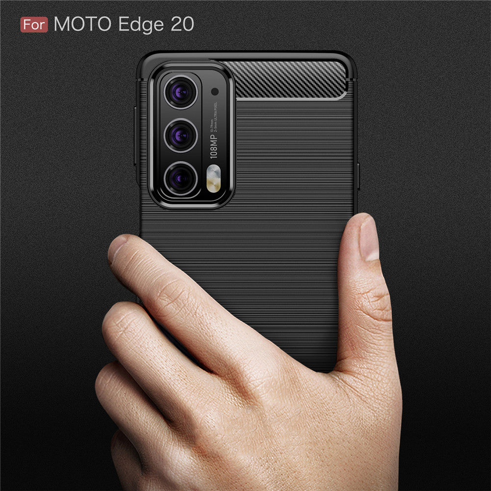Futrola za Motorola Edge 20, Techsuit, Karbon, Crna