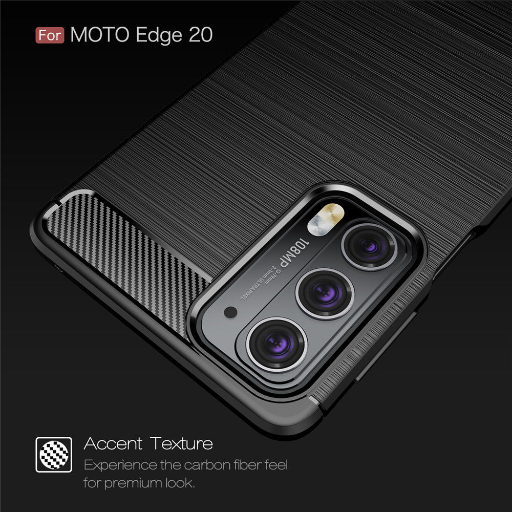 Futrola za Motorola Edge 20, Techsuit, Karbon, Crna