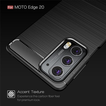 Futrola za Motorola Edge 20, Techsuit, Karbon, Crna