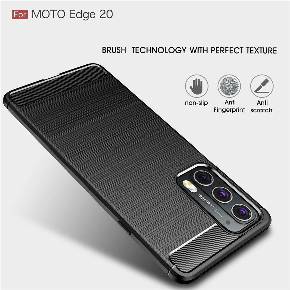 Futrola za Motorola Edge 20, Techsuit, Karbon, Crna