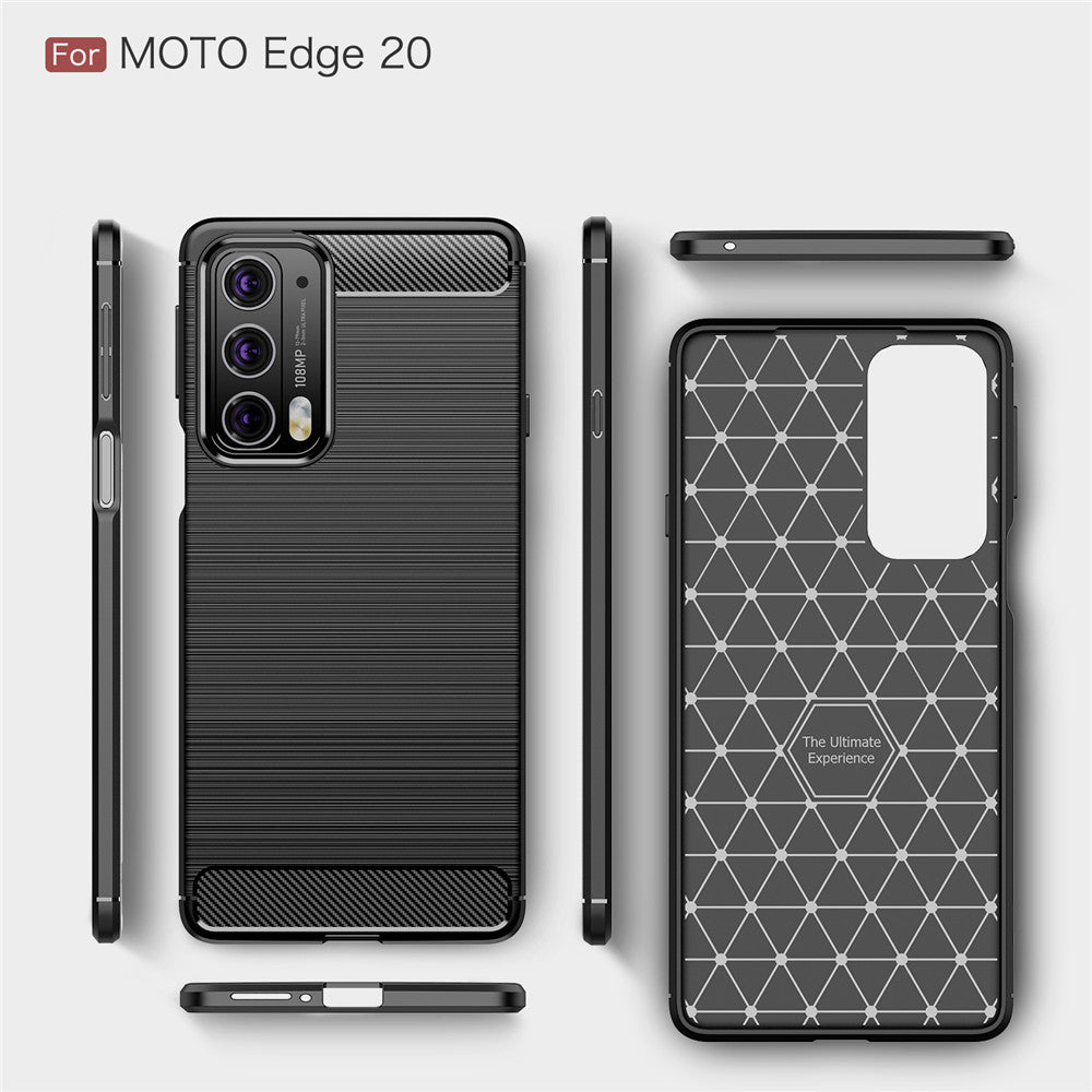 Futrola za Motorola Edge 20, Techsuit, Karbon, Crna