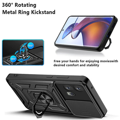 Futrola za Motorola Edge 30 Fusion, Techsuit, CamShield, Crna