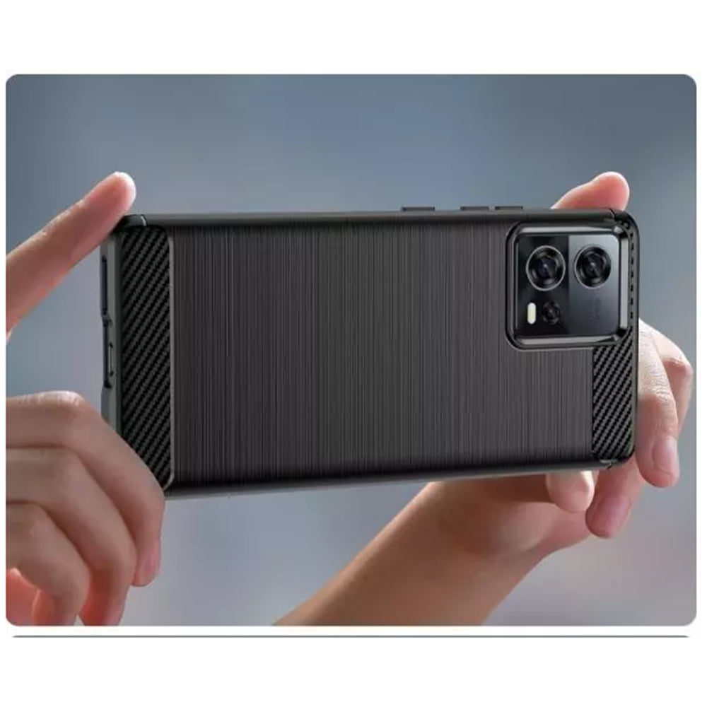 Futrola za Motorola Edge 30 Fusion, Techsuit, Karbon, Crna