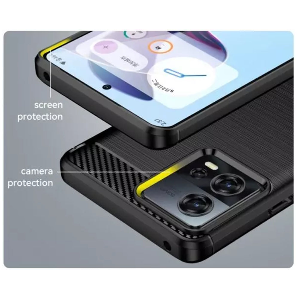Futrola za Motorola Edge 30 Fusion, Techsuit, Karbon, Crna