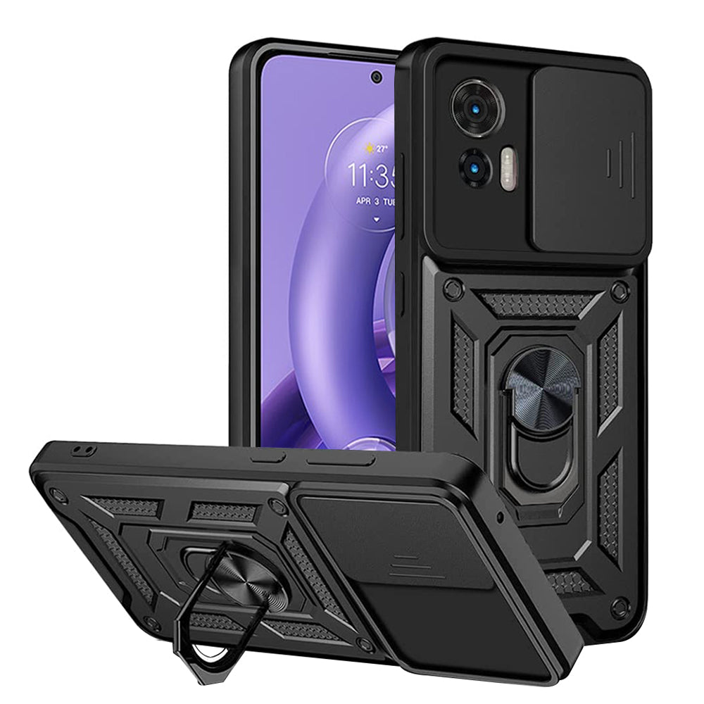 Futrola za Motorola Edge 30 Neo, Techsuit, CamShield, Crna
