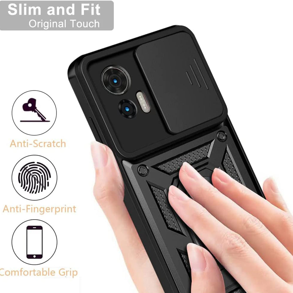 Futrola za Motorola Edge 30 Neo, Techsuit, CamShield, Crna