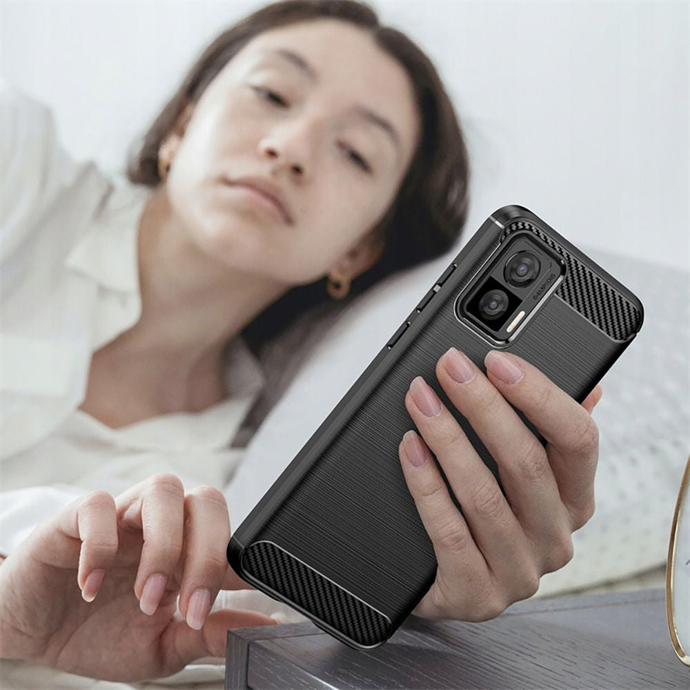 Futrola za Motorola Edge 30 Neo, Techsuit, Karbon, Crna