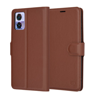 Futrola za Motorola Edge 30 Neo, Techsuit, Leather Folio, Braon