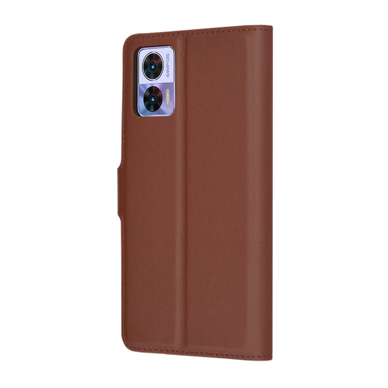 Futrola za Motorola Edge 30 Neo, Techsuit, Leather Folio, Braon