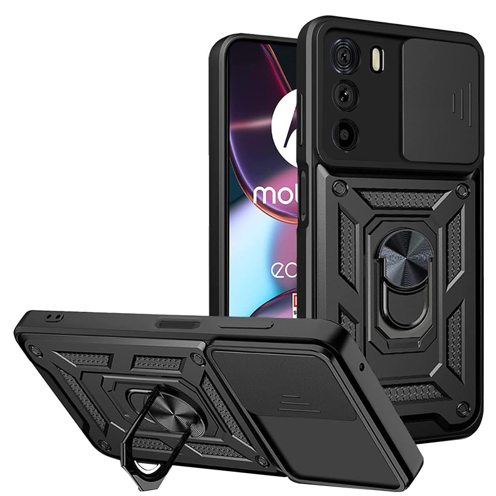Futrola za Motorola Edge 30, Techsuit, CamShield, Crna