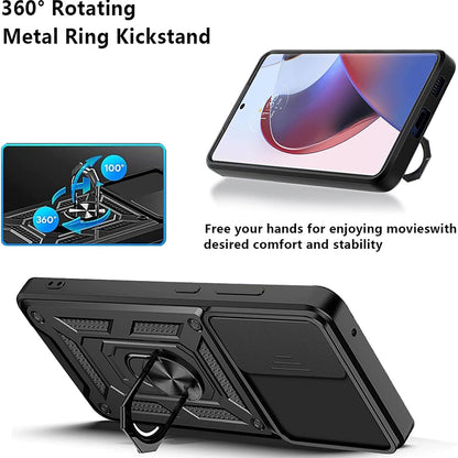 Futrola za Motorola Edge 30 Ultra, Techsuit, CamShield, Crna