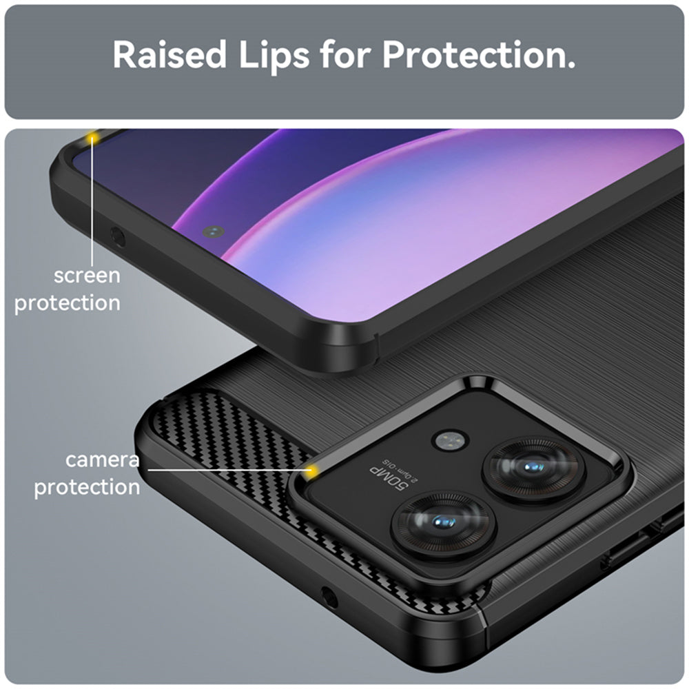 Futrola za Motorola Edge 40 Neo, Techsuit, Karbon, Crna