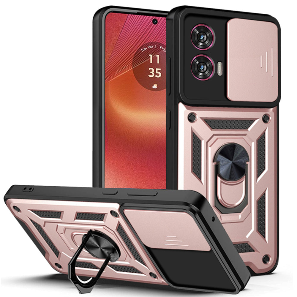 Futrola za Motorola Edge 50 Fusion, Techsuit, CamShield, Roze