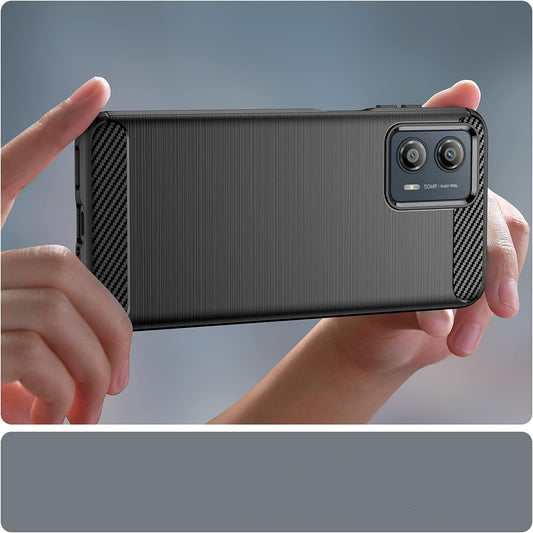 Futrola za Motorola Edge 50 Fusion, Techsuit, Karbon, Crna