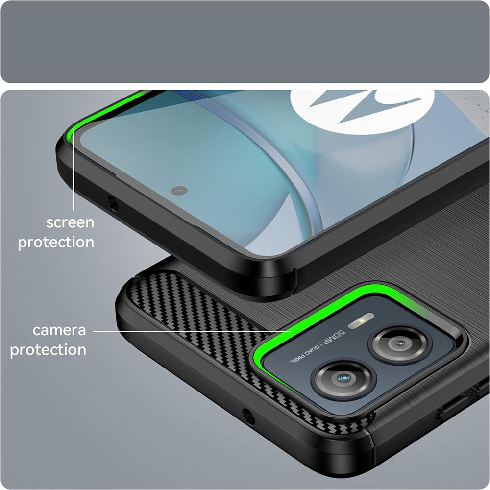 Futrola za Motorola Edge 50 Fusion, Techsuit, Karbon, Crna