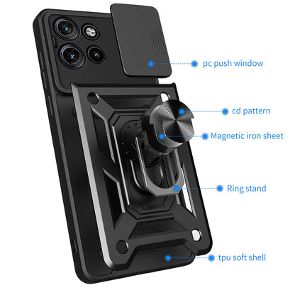 Futrola za Motorola Edge 50 Neo, Techsuit, CamShield, Crna