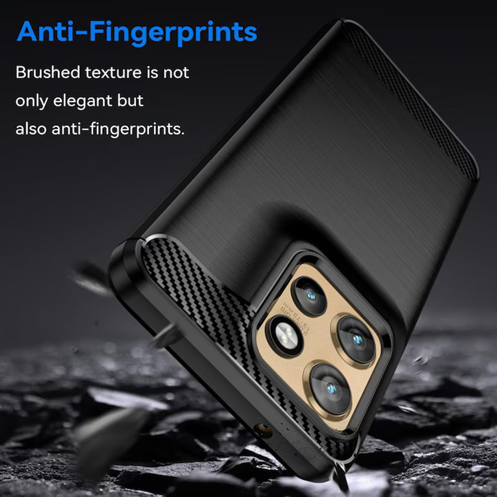 Futrola za Motorola Edge 50 Neo, Techsuit, Karbon, Crna