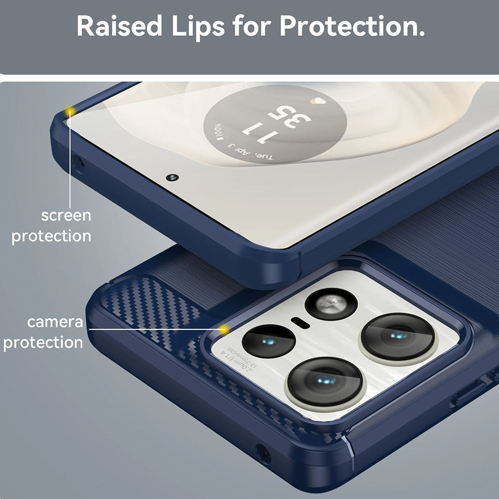 Futrola za Motorola Edge 50 Pro, Techsuit, Karbon, Crna