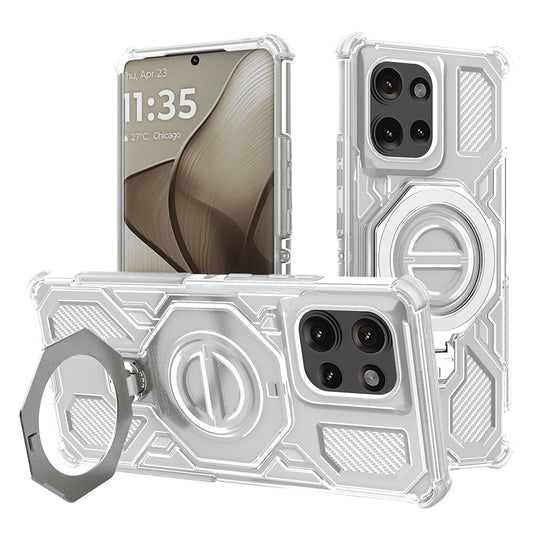 Futrola za Motorola Edge 50, Techsuit, Carbon Shield Pro, Bela