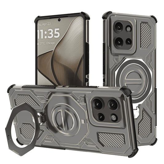 Futrola za Motorola Edge 50, Techsuit, Carbon Shield Pro, Dimljena