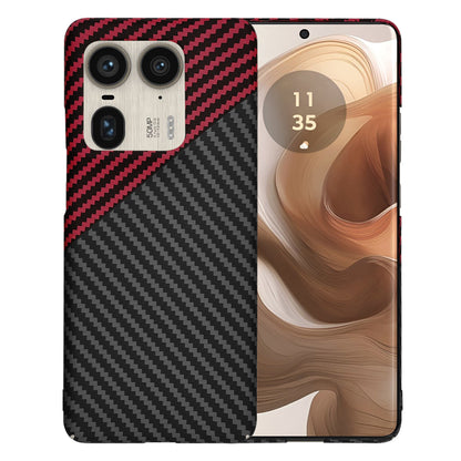 Futrola za Motorola Edge 50 Ultra, Techsuit, Carbonite FiberShell, Crno Crvena