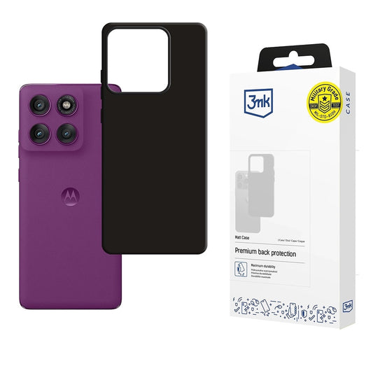 Futrola za Motorola Edge 60 Pro, 3MK, Crna Mat