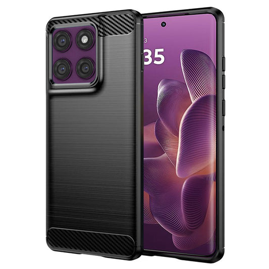 Futrola za Motorola Edge 60 Pro, Techsuit, Karbon, Crna