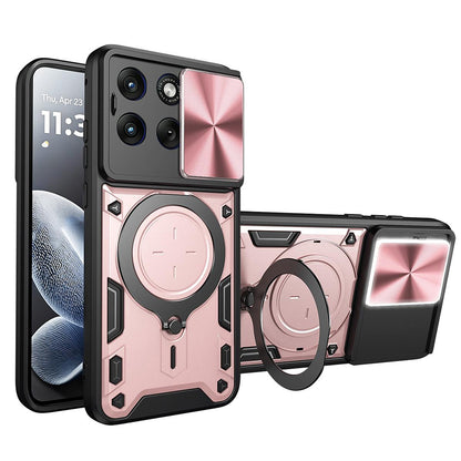 Futrola za Motorola Edge 70 Fusion, Techsuit, CamGuard Pro, Roze Zlatna
