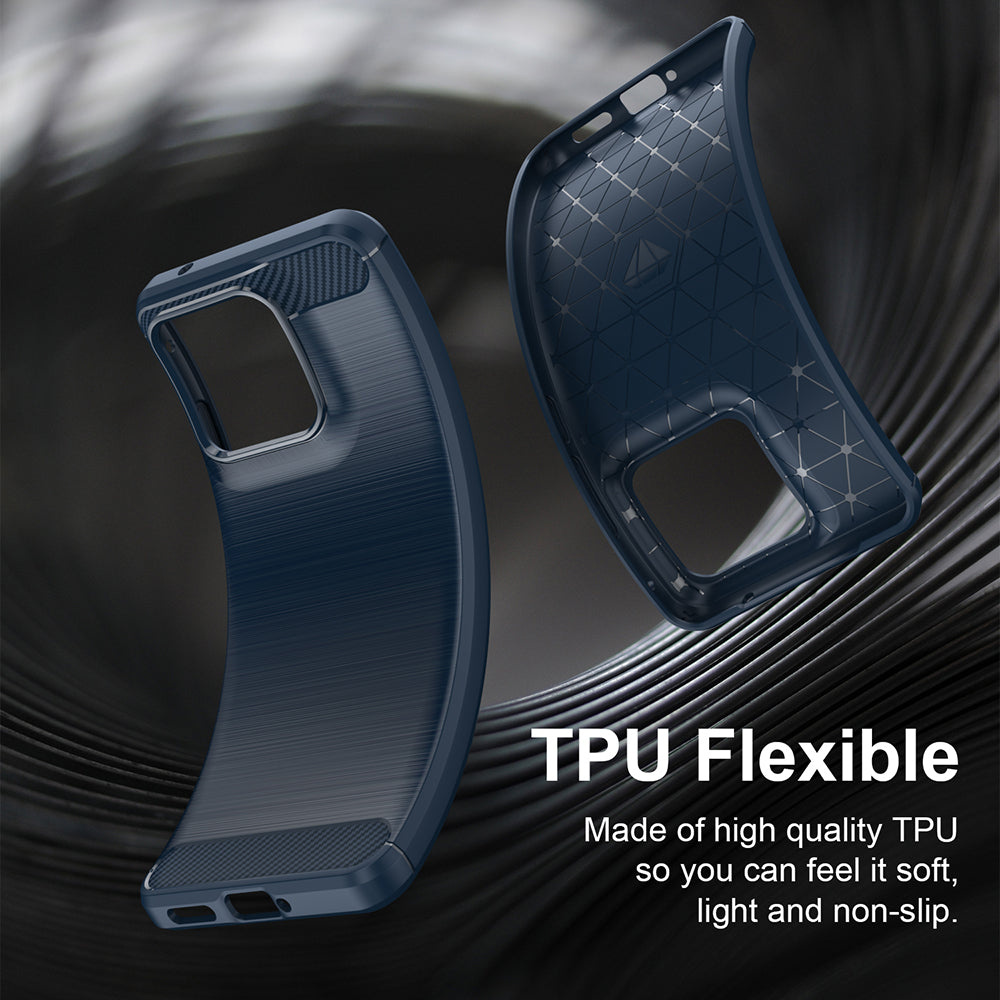 Futrola za Motorola Edge 70 Fusion, Techsuit, Karbon, Plava