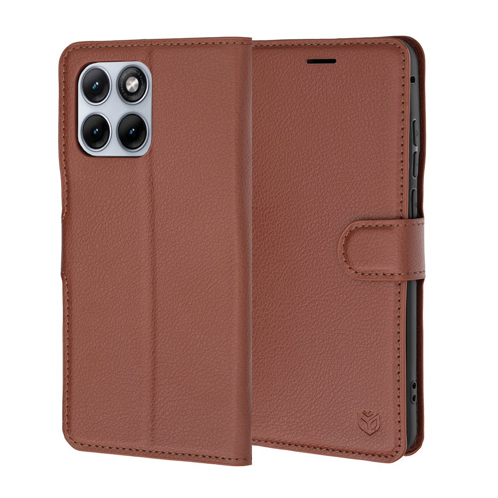 Futrola za Motorola Edge 70 Fusion, Techsuit, Leather Folio, Braon