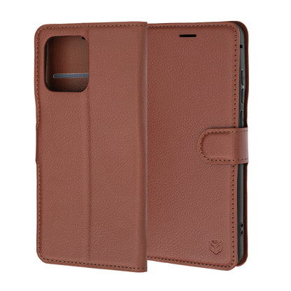 Futrola za Motorola Edge 70 Fusion, Techsuit, Leather Folio, Braon