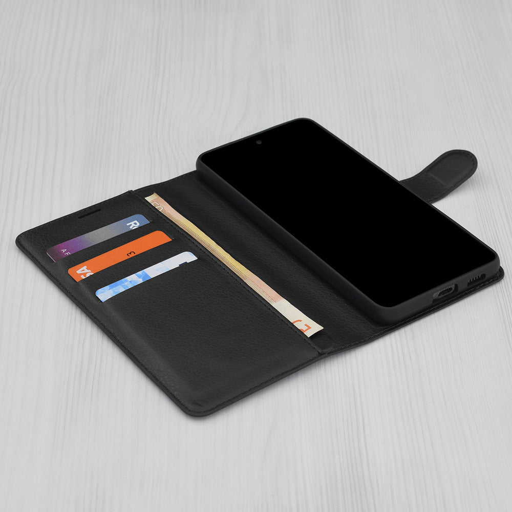 Futrola za Motorola Edge 70 Fusion, Techsuit, Leather Folio, Crna