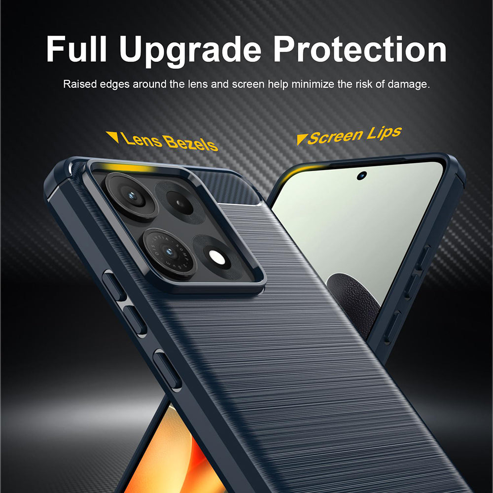 Futrola za Motorola Edge 70 Max, Techsuit, Karbon, Plava