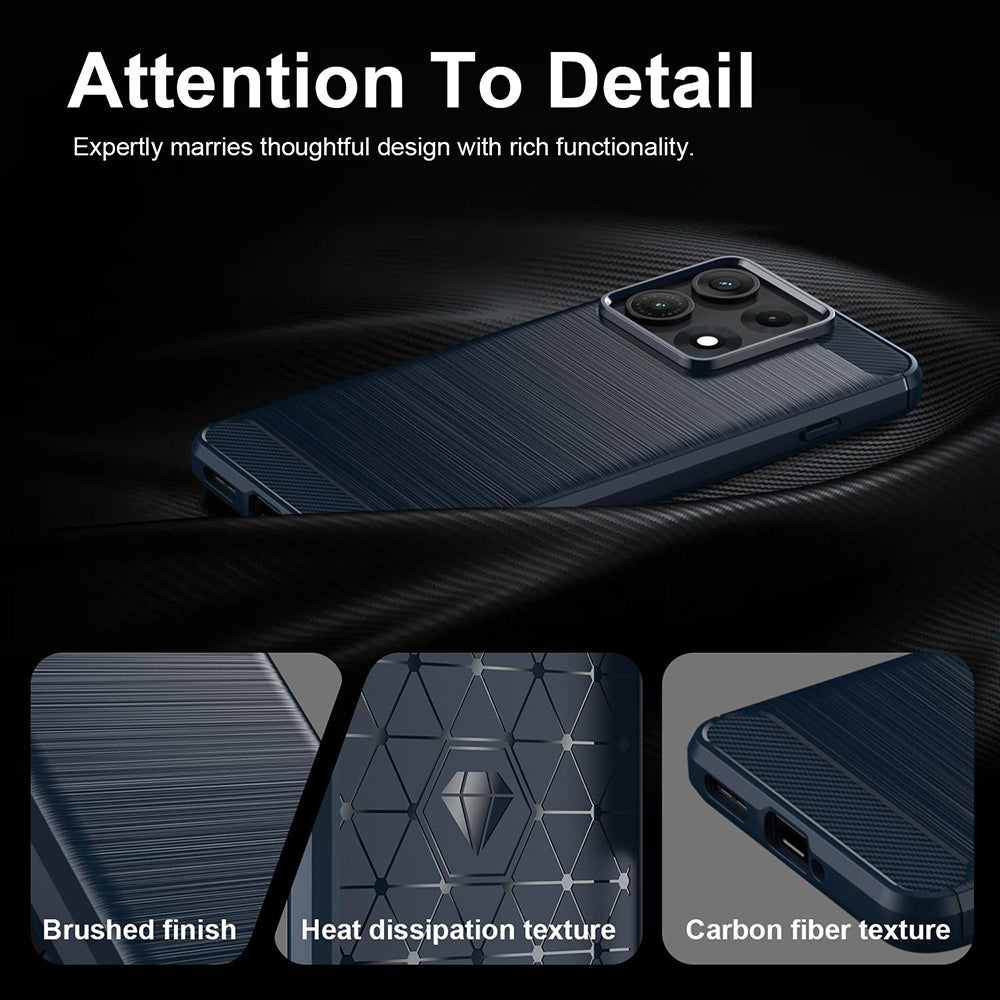 Futrola za Motorola Edge 70 Max, Techsuit, Karbon, Plava