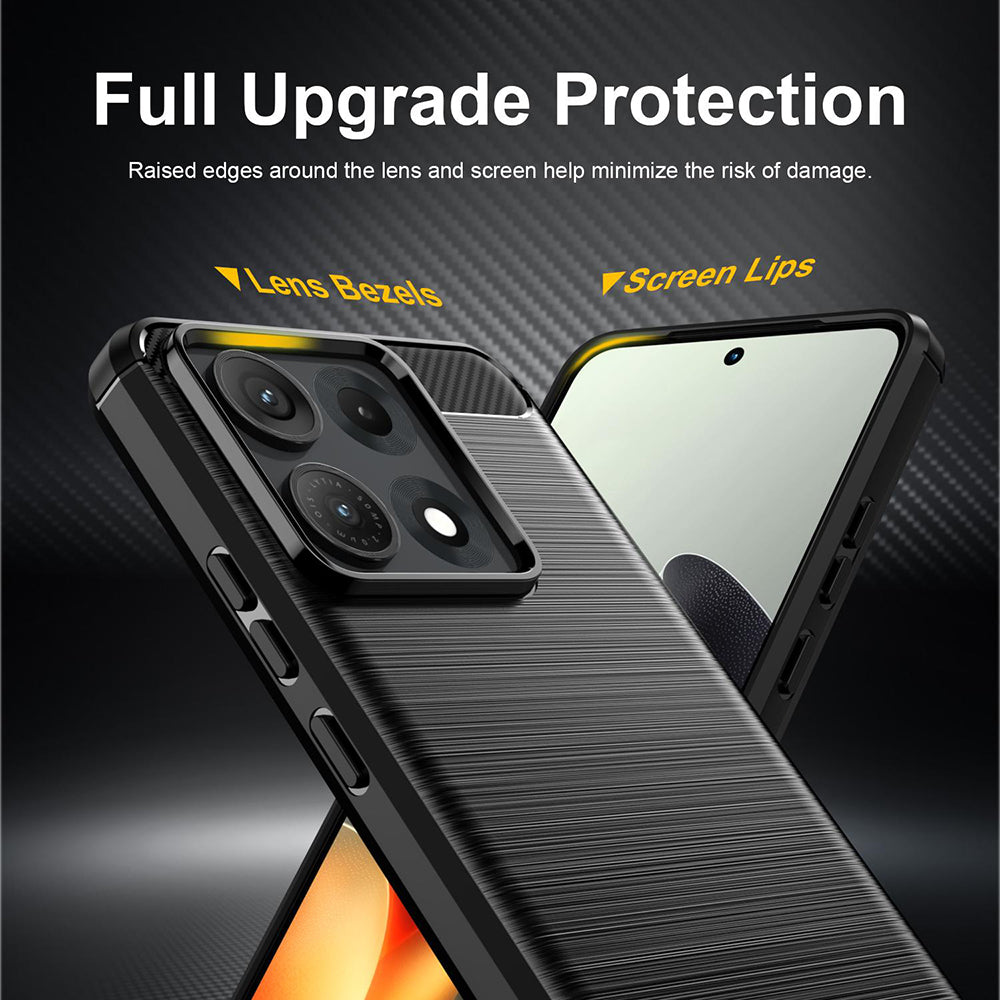 Futrola za Motorola Edge 70 Max, Techsuit, Karbon, Crna