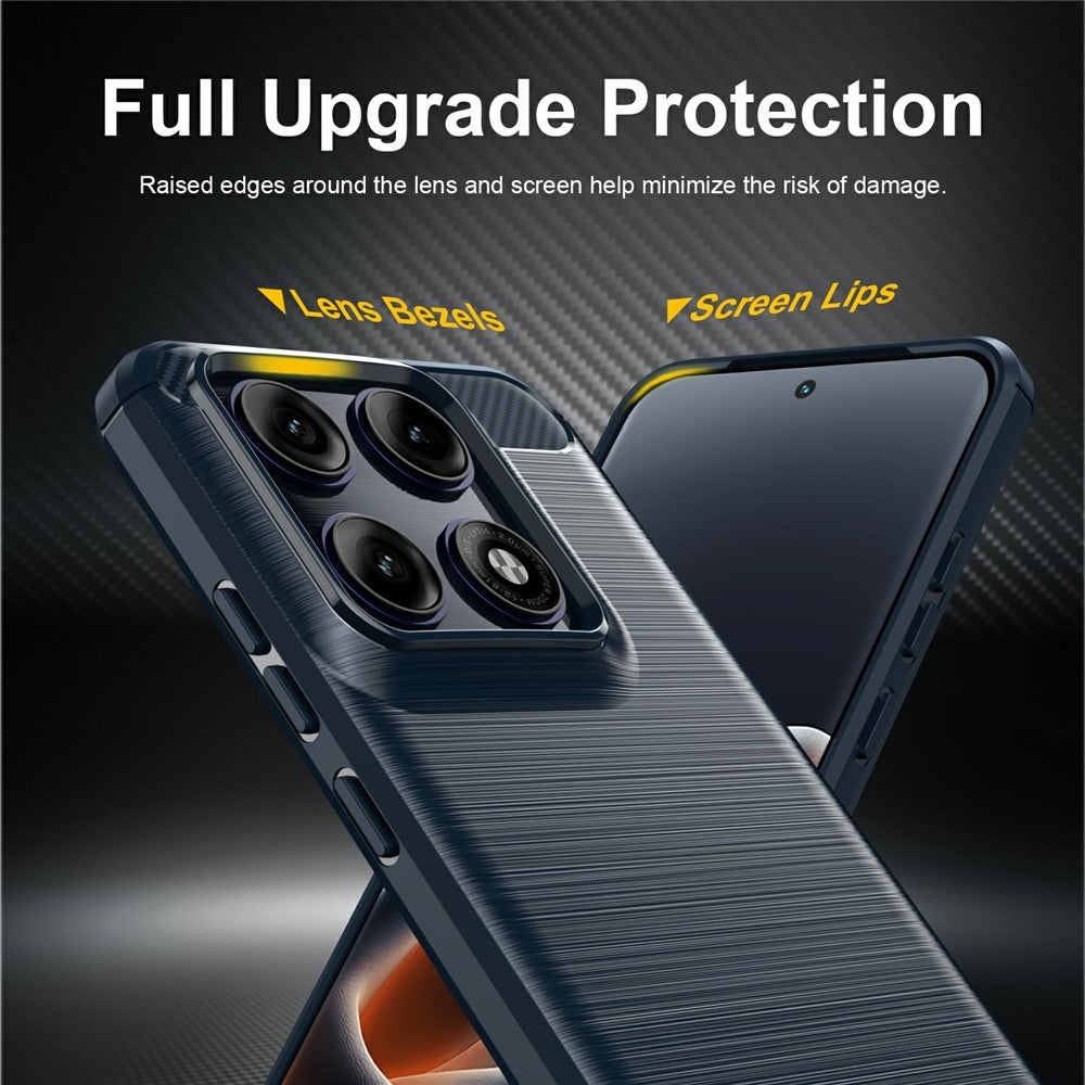 Futrola za Motorola Edge 70 Pro, Techsuit, Karbon, Plava