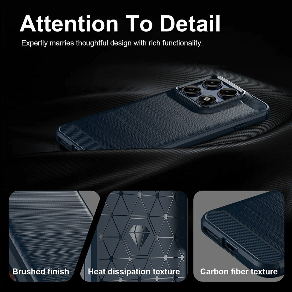 Futrola za Motorola Edge 70 Pro, Techsuit, Karbon, Plava