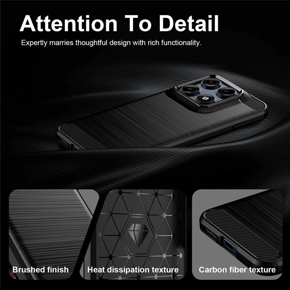 Futrola za Motorola Edge 70 Pro, Techsuit, Karbon, Crna