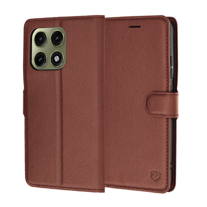 Futrola za Motorola Edge 70 Pro, Techsuit, Leather Folio, Braon