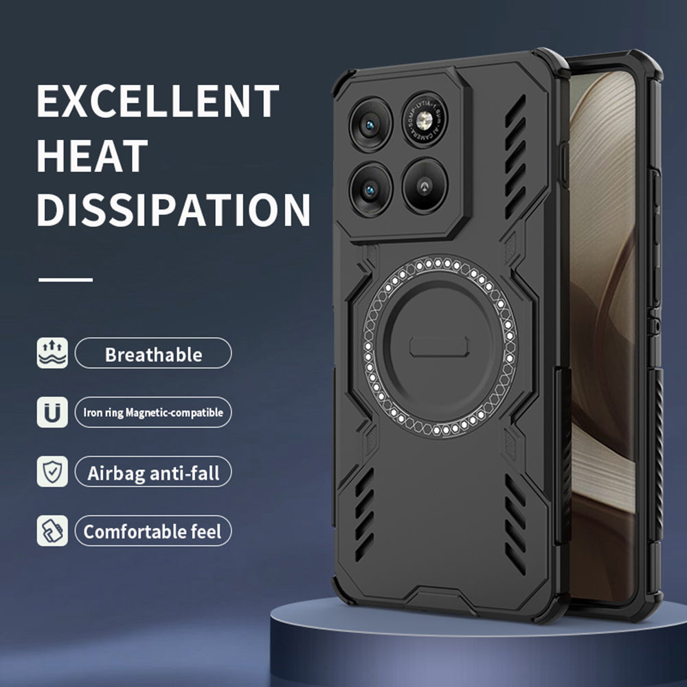 Futrola za Motorola Edge 70, Techsuit, ArmorMag, Crna